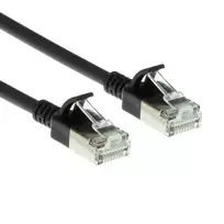 ACT Black 7 m LSZH U/FTP CAT6A plonas lizdinis kabelis su apsaugotais RJ45 jungtimis