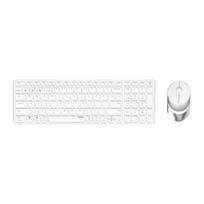 Rapoo 9750M belaidė klaviatūra su pele, Bluetooth, QWERTZ, vokiškas išdėstymas, balta