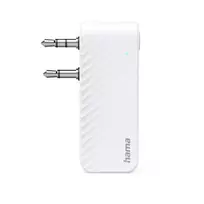 Hama 00014171 Bluetooth garso siųstuvas, skirtas naudoti lėktuvuose ir universaliems poreikiams, 10 h, AUX, baltas