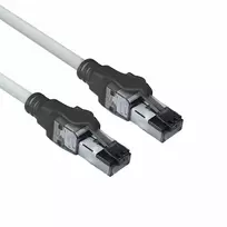 ACT pilkas 5 m CAT6A S/FTP IDC 4PPoE / PoE++ 100W LSZH pataisos kabelis su RJ45 jungtimis