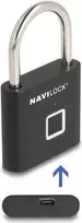 Biometrinė spyna Navilock 20965 pirštų atspaudų užraktas 75×45 mm juoda