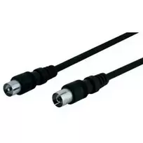Wentronic Goobay antenos jungiamasis laidas, juodas, 5 m – IEC/koaksialinis kištukas / IEC/koaksialinis lizdas (11723)
