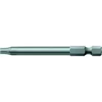 Wera 05 060120 001 gilių angų atsuktuvo antgalis TORX T27, 70 mm, 1/4" (6,3 mm) šešiakampis, DIN 3126-C 6,3, ISO 1173