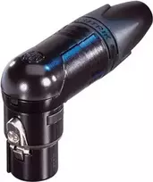 Neutrik XLR jungties lizdas, kampinis, 3 kontaktai, juodas NC3FRX-B (1 vnt.)