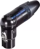 Neutrik XLR jungties lizdas, kampinis, 3 kontaktai, juodas NC3FRX-BAG 1 vnt.