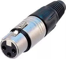 Neutrik NTR-NC5FX 5 kontaktų XLR lizdas, juodas/sidabrinis, IP40
