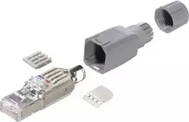 LappKabel RJ45 jungtis IP20 - CAT5e - FM45 kištukas, tiesus, 8P8C 21700540 1 vnt.