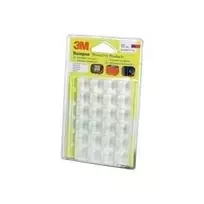 Kvadratinės lipnios kojelės įrangai 3M SJ 5323 MPCB, skaidrios, Ø 20,6 mm × A 7,6 mm, pakuotė 24 vnt.