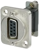 Neutrik NADB9FF kabelio adapteris D-SUB juodas - sidabrinis (NADB9FF)