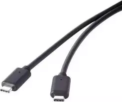 USB 3.1 Gen 2 kabelis Renkforce 1460356 — 1x USB-C jungtis, 0,50 m, juodas