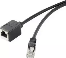 Tinklo prailginimo kabelis Renkforce 1464709 RJ45, Cat5e F/UTP, 5 m, juodas