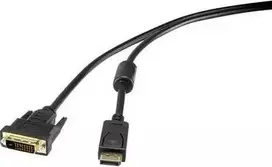 Renkforce RF-3301148 vaizdo kabelis-adapteris 0,5 m DisplayPort DVI-D juodas (RF-3301148)