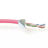 Pataisinis kabelis ACT CAT5E F/UTP LSZH vytas varinis 100 m raudonas