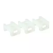 ACT kabelių raiščių tvirtinimo detalė su varžtu, skaidri, balta, nailonas, 100 vnt., 23 mm, 16 mm, 9 mm