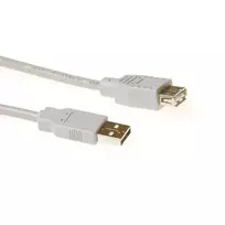 USB 2.0 prailginimo laidas ACT SB2205, USB A (vyriškas) - USB A (moteriškas), 5,00 m, dramblio kaulo spalvos