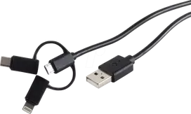 USB laidas ShiverPeaks BS14-15025 1m USB A Micro-USB B Juodas