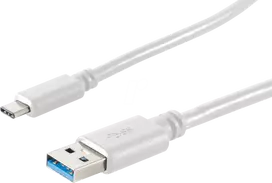 USB laidas ShiverPeaks BS13-31046 USB 3.2 Gen 1 3m USB A USB C Baltas