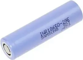 Samsung INR18650-29E 18650 Li-Ion akumuliatorius 3.6V 2900mAh plokščiu viršumi