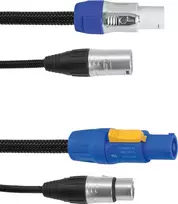 DMX kombinuotas kabelis EUROLITE 30227780 P-Con į 3 kontaktų XLR, 1,5 m