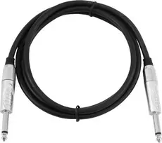 Mono 6,3 mm laidas Omnitronic 1,5 m — 6,3 mm TS (mono) instrumentinis/linijinis laidas, juodas