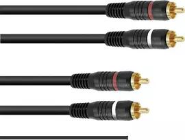 Cinch (RCA) kabelis Omnitronic 3020940N 2x2 įžemintas 1,5 m