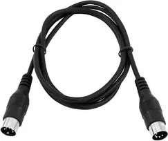 MIDI kabelis 5-pin Omnitronic 1,2 m – subalansuota DIN jungtis MIDI įrenginiams