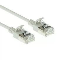 ACT pilkas 10 m LSZH U/FTP CAT6A plonas centrinis pataisymo laidas su apsauga nuo užkabinimo ir RJ45 jungtimis