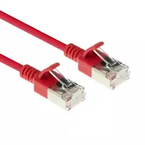 ACT Red 10 m LSZH U/FTP CAT6A plonas jungiamasis kabelis su apsaugotais RJ45 kištukais