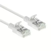 ACT White 5 m LSZH U/FTP CAT6A duomenų centro plonas lankstus jungiamasis laidas su apsaugotais RJ45 kištukais