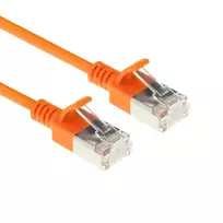 ACT Orange 5 m LSZH U/FTP CAT6A plonas jungiamasis kabelis su apsaugotais RJ45 kištukais