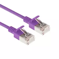 ACT Purple 7 m LSZH U/FTP CAT6A plonas šuolinis kabelis su apsaugotais RJ45 kištukais