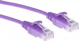 ACT Purple 3 m LSZH U/UTP CAT6 plonas lizdinis kabelis su apsaugotais RJ45 jungtimis