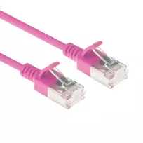 ACT Pink 2 m LSZH U/FTP CAT6A plonas laidynas RJ45 kištukais su apsauga nuo užkabinimo