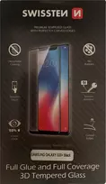 Grūdinto stiklo apsauginis stikliukas SWISSTEN, skirtas Samsung Galaxy S20+ — 3D pilni klijai, ypač patvarus, juodas
