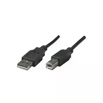 Manhattan jungiamasis laidas USB-B į USB-A 2.0, 3 m, juodas (333382)