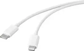 Renkforce USB kabelis USB 2.0 USB-C kištukas Apple Lightning kištukas Baltas (RF-5042728)