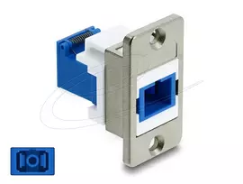 Keystone modulis DELOCK 91106 plokščios konstrukcijos, mėlynas/sidabrinis/baltas