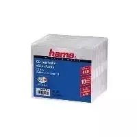 Hama CD Slim Pack 4 dėžutė 4 diskams, pakuotė 10 vnt., permatoma