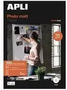 Foto popierius APLI 12626 A4 matinis baltas 120 g/m² rašaliniams spausdintuvams
