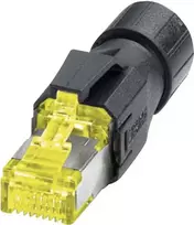Phoenix Contact RJ45 jungtis, IP20 - CAT 6A kištukas, tiesus, 8P8C VS-08-RJ45-10G/Q geltona, juoda Phoenix Contact (1419001)