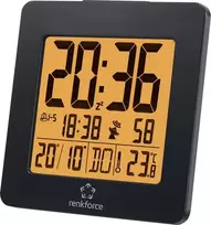 Renkforce radijo bangų žadintuvas 4161c12 Juodas, 2 žadintuvo laikai (1383425)