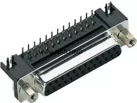 D-Sub jungtis Harting 09 68 463 5812 37 kontaktų lituojama stačiu kampu