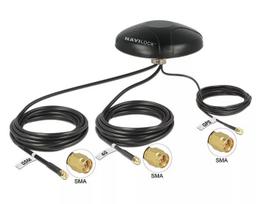 Navilock 12457 daugiajuostė GPS/LTE/UMTS/GSM SMA daugiakryptė ant stogo montuojama lauko antena