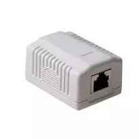 Ant paviršiaus montuojama ekranuota rozetės dėžutė ACT FA5005 1× CAT5E lizdui, 39×29,5×54 mm
