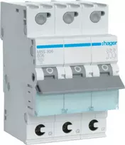 Automatinis jungiklis Hager MBS306, 6 A, B charakteristika, 3 moduliai
