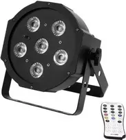 LED PAR šviestuvas EUROLITE SLS-603 6x3W juodas – scenos ir aplinkos apšvietimui, 18W bendra galia