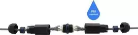 Renkforce RJ7 tinklo adapteris CAT 6 [1x RJ45 lizdas - 1x RJ45 lizdas] Juodas (RF-4533938)