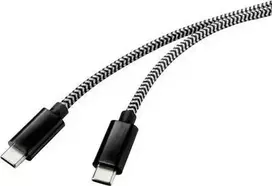 Renkforce USB 2.0 jungiamasis laidas [1x USB 2.0 kištukas C - 1x USB 2.0 kištukas C] 3,00 m juoda/balta (RF-4598412)