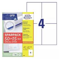 Lipni etiketė spausdintuvui AVERY 6601 balta 10,5x14,8 cm 260 vnt.