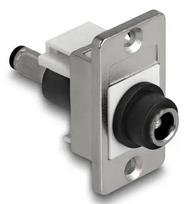 DeLOCK keystone modulis 90886 plokščias juodas sidabrinis baltas DC 5.5 x 2.5